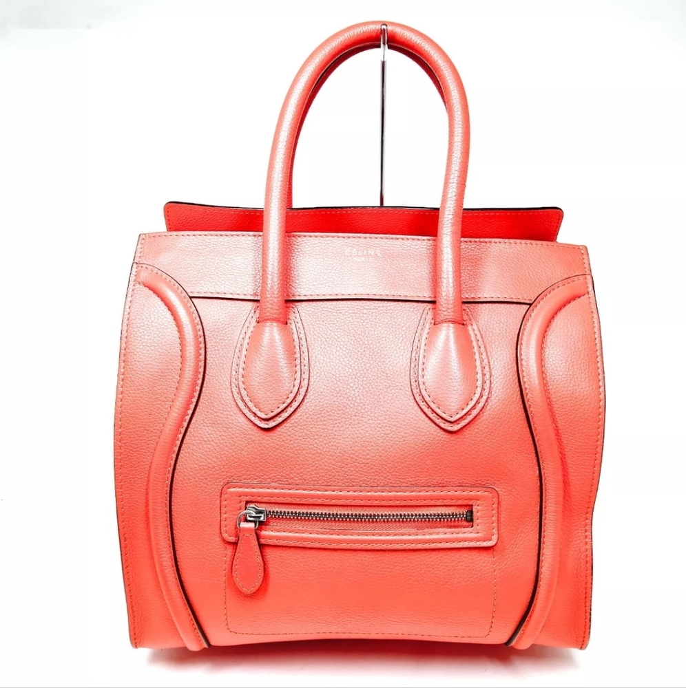 CELINE LUGGAGE TOTE BAG RED/ORANGE